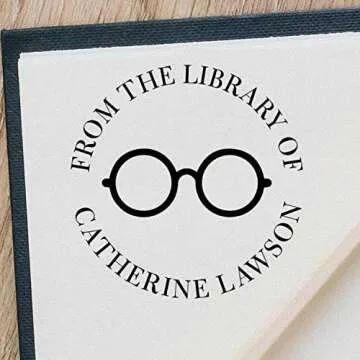Velaris Personalized Library Stamp from Ex-Libris, Custom Wood or Self-Inking, 7/8" x 2 3/8"