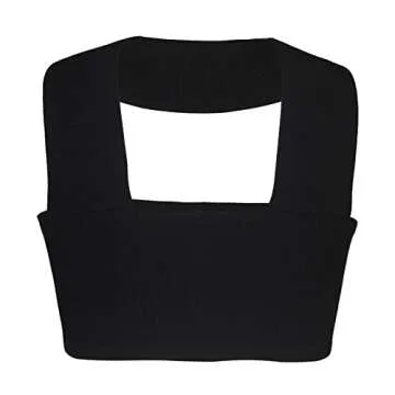Trendy Y2k Sleeveless Ribbed Crop Top for Young Women