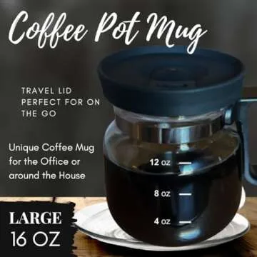 Mini Mocha - Coffee Pot Coffee Mug - 16 oz Funny Coffee Pot Mug - Great Novelty Mug That Friends & Coworkers will love - Makes a Great Gift for Friends
