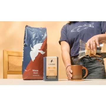 La Colombe Nizza Medium Roast Whole Bean Coffee - Notes of Milk Chocolate, Nuts & Brownie with Honey-Sweet Roasted Nuttiness, 12 Ounce (Pack of 1)