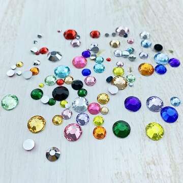 Xinhongo 3000pcs 5mm Resin Flatback Rhinestone Light Blue Round Flatback Rhinestones for Crafts, Bling Glitter Diamond Stone Rhinestone for Bottles, Tumblers, Nail Art, Clothes Shoes