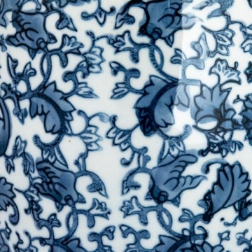 Blue White Ceramic Ginger Jar Elegant Home Decor