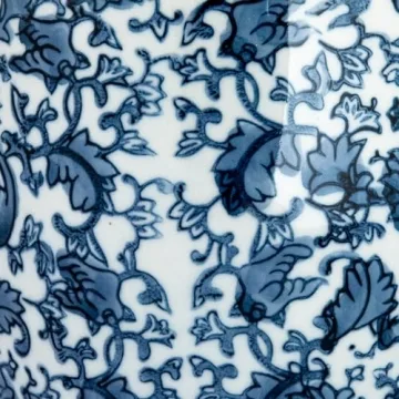 Blue White Ceramic Ginger Jar Elegant Home Decor