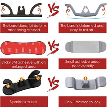 Cord Organizer for Appliances - Upgraded Patented 3 Pack Tidy Cord Wrapper Holder Wrap Keeper Cord Winder Stick on Kitchen Mixer, Blender, Coffee Maker, Pressure Cooker, Air Fryer (Multi-Color)