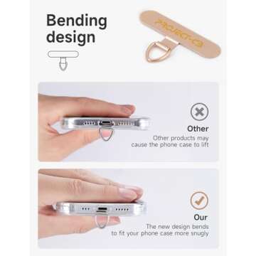 project-cb Phone Tether Tab ×1,Spring Ring ×1,Metal Patch,Universal Phone Lanyard Patch Without Ad...