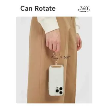 project-cb Phone Tether Tab ×1,Spring Ring ×1,Metal Patch,Universal Phone Lanyard Patch Without Adhesive,Phone Strap Replacement Part for Cell Phone (Silver)