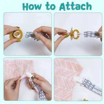 Babygoal Neutral Pacifier Clips - Stylish 6 Pack for Babies