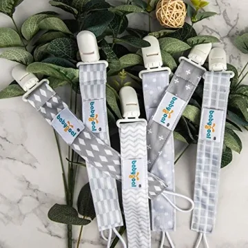 Babygoal Neutral Pacifier Clips - Stylish 6 Pack for Babies