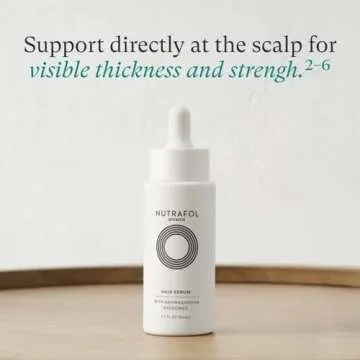 Nutrafol Women's Hair Growth Supplements and Hair Serum, Ages 18-44, for Visible Thickness and Strength - 3 Month Supply, 1.7 Fl Oz Bottle