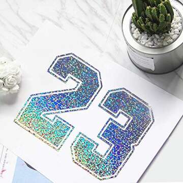 TECKWRAP 12" x 12" Holographic Sparkle Adhesive Precut Vinyl Sheets,Starry Night