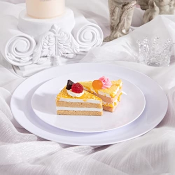 KIRE 60PCS White Disposable Plates - Elegant Party Essentials