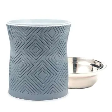 Pet Junkie Santa Fe Single Elevated Dog Bowl Stand with Removable Stainless Steel 44oz Inner Bowl for Medium to Large Breed - Raised Dog Food or Water Station (Large, ICY Gray)