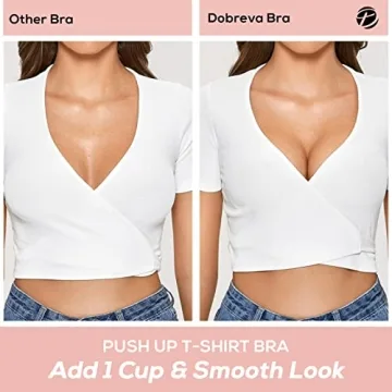 DOBREVA Women's Wireless Push Up Bra for Comfort and Support