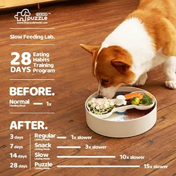 Puzzle Feeder Slow Feeder Dog Bowl for Healthy Eating