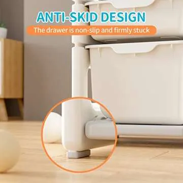 UNICOO Kids Storage Shelves, Children Toy Storage Organizer, Kids Bookshelf and Toy Storage for School, Bedroom, Playroom or Nursery (2 * 4)