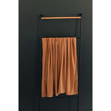 Mebie Baby Mustard Stretch Swaddle, Modern and Neutral Swaddle Blanket for Baby Girl, Soft Baby Blankets, Newborn Swaddle Blanket, 0-3 Month, Comfy Wrap, Baby Essentials & Gifts (47" x 47")