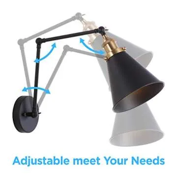Affordable JONATHAN Y Industrial Adjustable Wall Sconce