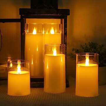 Fo32won LED Flameless Candles with Remote Control - Set of 5