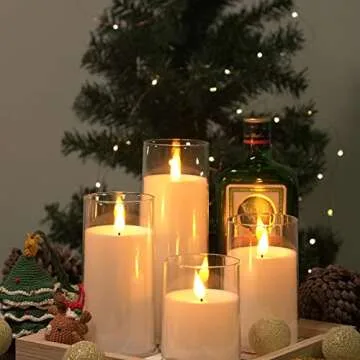 Fo32won LED Flameless Candles with Remote Control - Set of 5