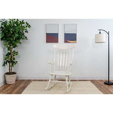 Gift Mark Rocking Chairs - Classic Wooden Rocker - Comfort Fitted Design Perfect for Living Rooms, B...