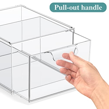 Stackable Acrylic Makeup Organizer - Clear Storage Solutions