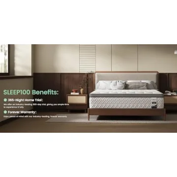 SLEEP100 Queen 12 Inch Hybrid Mattress for Deep Sleep