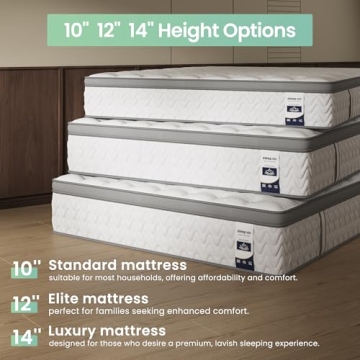 SLEEP100 Queen 12 Inch Hybrid Mattress for Deep Sleep