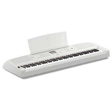 Yamaha DGX670WH 88-Key Weighted Digital Piano, White (Furniture Stand Sold Separately)