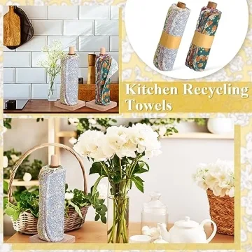 50 Pcs Reusable Paper Towels Cotton Eco-Friendly Kitchen Cloths