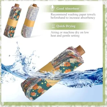 50 Pcs Reusable Paper Towels Cotton Eco-Friendly Kitchen Cloths