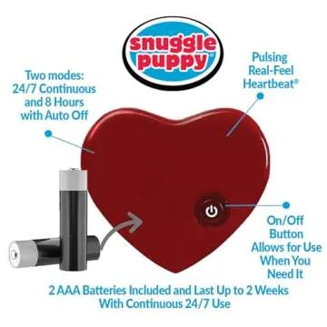 SmartPetLove Original Snuggle Puppy Heartbeat Stuffed Dog Toys. Dog Plush for Anxiety Relief, Calming Aid, and Puppy Toy for Behavioral Training in Sleeping Biscuit
