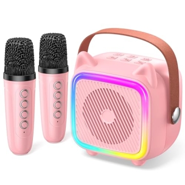 SXH Mini Karaoke Machine for Kids - Fun & Portable with Bluetooth Microphones