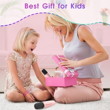 SXH Mini Karaoke Machine for Kids with Bluetooth Microphones
