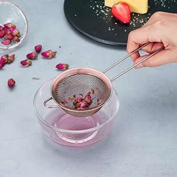 Copper Fine Mesh Kitchen Strainer Set - 3 Sizes