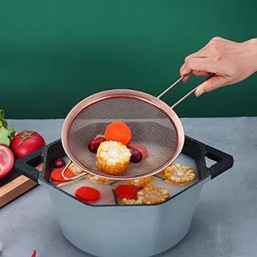 Copper Fine Mesh Kitchen Strainer Set - 3 Sizes