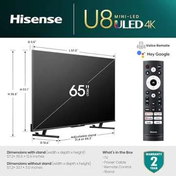 Hisense 65-Inch U8K Mini-LED 4K UHD Smart TV - Unmatched Performance