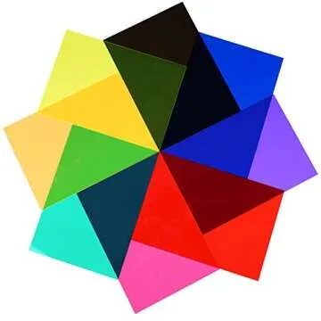 eBoot 9 Pieces Gel Filter Transparent Color Film Plastic Sheets Correction Gel Light Filter, 11.7 by...