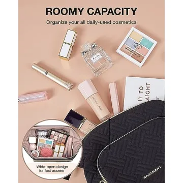 BAGSMART Travel Makeup Bag for Women - Black Organizer