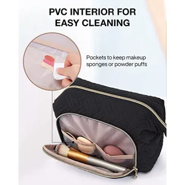 BAGSMART Travel Makeup Bag for Women - Black Organizer