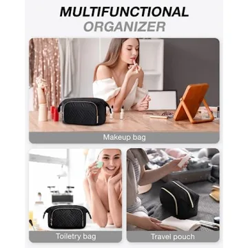 BAGSMART Travel Makeup Bag for Women - Black Organizer