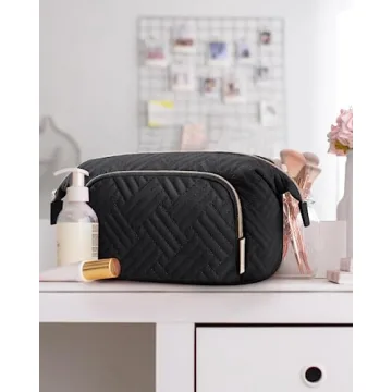 BAGSMART Travel Makeup Bag for Women - Black Organizer