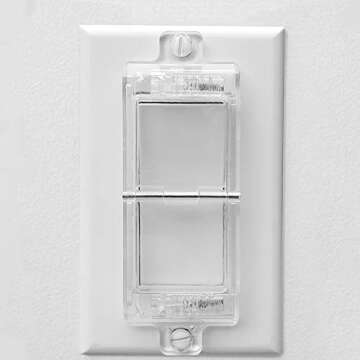 Rocker Light Switch Guard, ILIVABLE Childproof Switch Plate Cover Guard Protects Your Lights from Be...