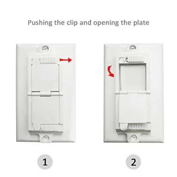 Rocker Light Switch Guard, ILIVABLE Childproof Switch Plate Cover Guard Protects Your Lights from Being Accidentally Turned On or Off by Children and Adults (Clear, Pack of 8)