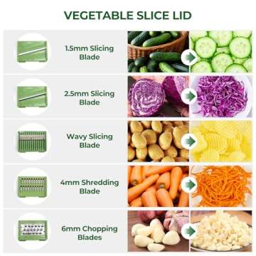 SUSTEAS Salad Spinner Large, Vegetables Wash Bowl, Fruits & Herb Lettuce Dryer with 5 Blade Slicer Egg Yolk Strainer Shredder for Efficient Salad Preparation and Food Washing, 4.25Qt