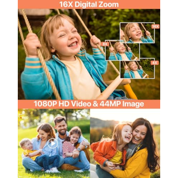 Compact Digital Camera for Kids & Beginners with 44MP Quality