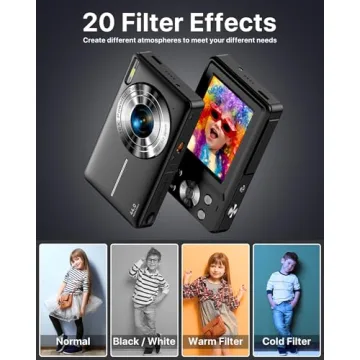 Digital Camera 44MP FHD 1080P Compact Point and Shoot