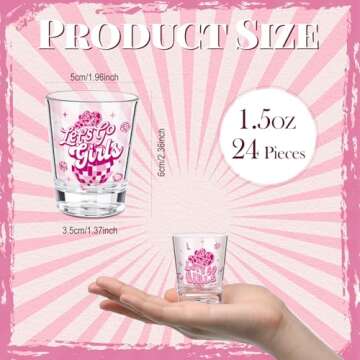 24 Pack Cowgirl Bachelorette Party Shot Glasses for Fun