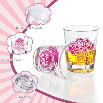 24 Pack Cowgirl Bachelorette Party Shot Glasses for Fun