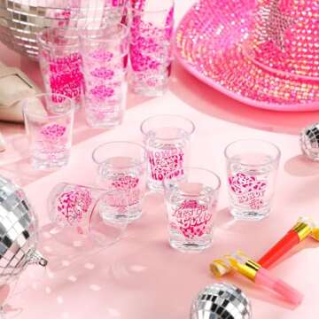 24 Pack Cowgirl Bachelorette Party Shot Glasses for Fun