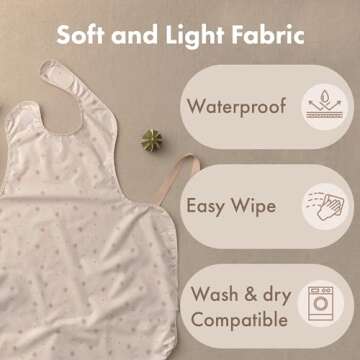 LoLaBi Waterproof Coverall Baby Weaning Bib - Giraffe Design